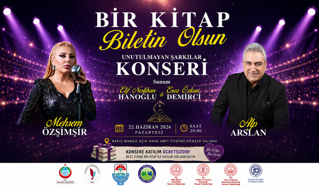 Bir Kitap Biletin Olsun Yalova Projesine Konser Desteği
