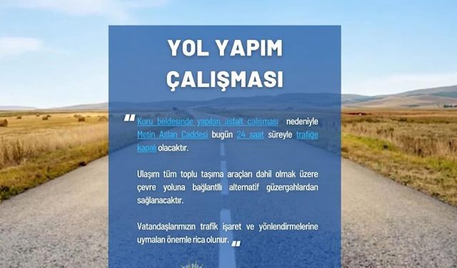 Çınarcık Metin Aslan Caddesi Trafiğe Kapandı