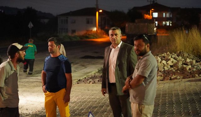 Başkan Tavşan’dan Gece Mesaisi