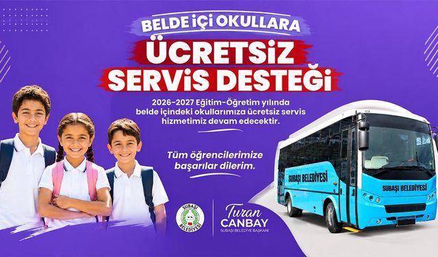 Yalova Subaşı Belediyesinden Öğrencilere Ücretsiz Servis Desteği