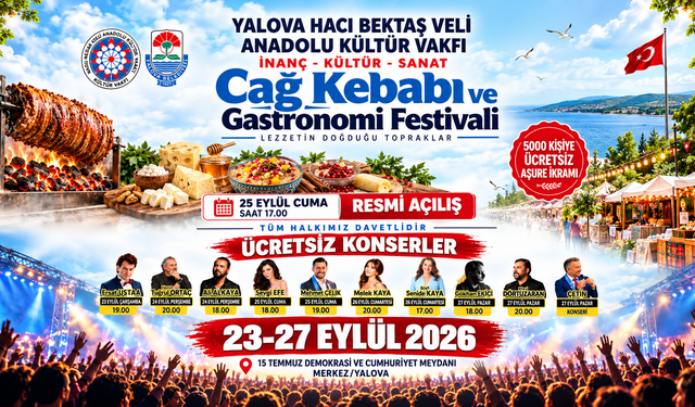 Yalova’da Cağ Kebabı ve Gastronomi Festivali Başlıyor