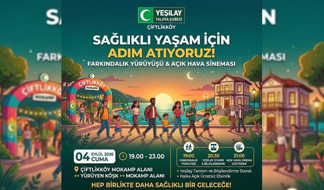 Yeşilay Yalova’dan Farkındalık Yürüyüşü