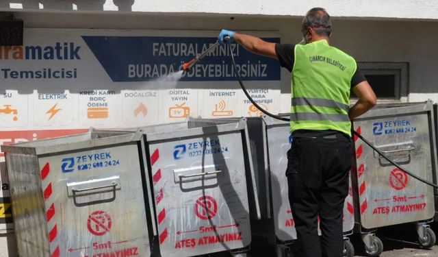 Çınarcık’ta Çöp Konteynerlerine Dezenfeksiyon ve İlaçlama