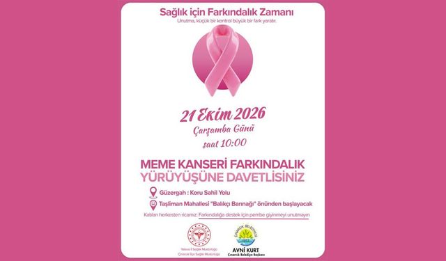 Çınarcık’ta Meme Kanseri Farkındalık Yürüyüşü Düzenlenecek