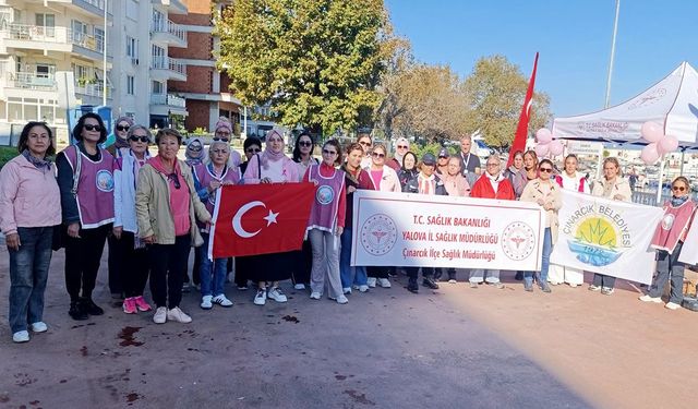 Çınarcık’ta Meme Kanserine Karşı Farkındalık Yürüyüşü Gerçekleşti