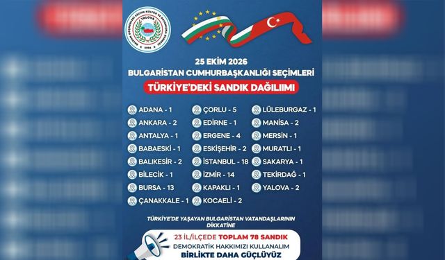 Yalova’da Bulgaristan Seçimleri İçin Sandık Kurulacak