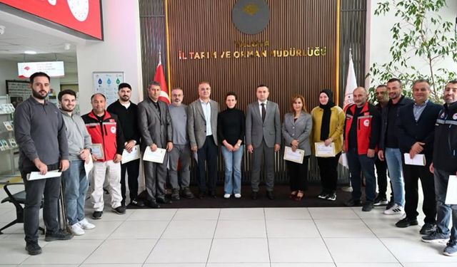 Yalova İl Tarım ve Orman Müdürlüğü Personeline Başarı Belgesi