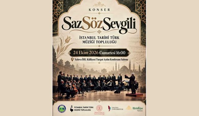Yalova’da “Saz Söz Sevgili” Konseri Düzenlenecek