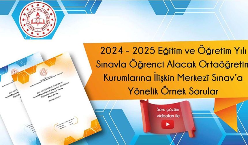 LGS Merkezî Sınavına Yönelik Yeni Örnek Soruları Yayımlandı