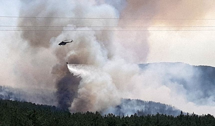 Bolu'daki Orman Yangınına Müdahale Sürüyor