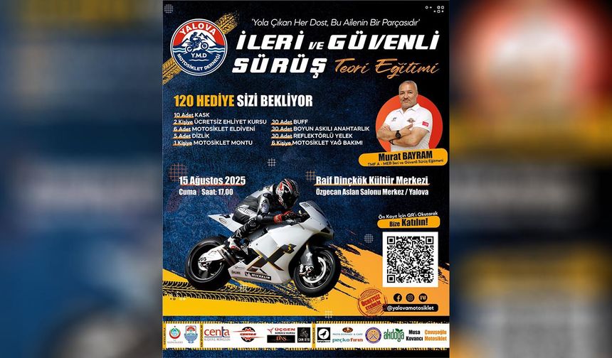 Yalova’da Motosiklet Tutkunlarına Ücretsiz Güvenli Sürüş Eğitimi!