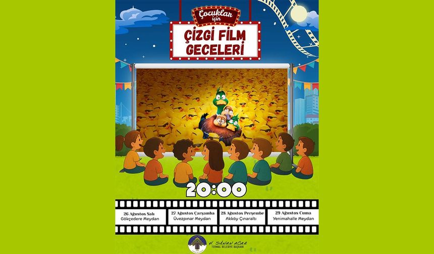 Termal’de Çocuklar Açık Havada Sinema Keyfi Yaşayacak