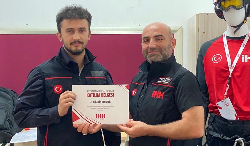 İHH Yalova Ekipleri 5. Ulusal Afet Tatbikatı Sertifikalarını Aldı