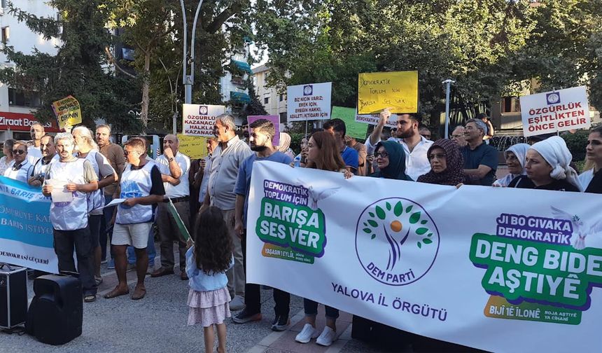 Yalova’da 1 Eylül Dünya Barış Günü Mesajı; Savaşa Hayır, Barış Hemen Şimdi!