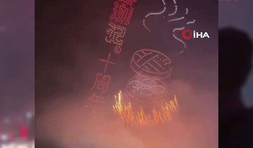 Çin’deki İHA’lı havai fişek gösterisi kontrolden çıktı, gökten alev topu ve kıvılcım yağdı