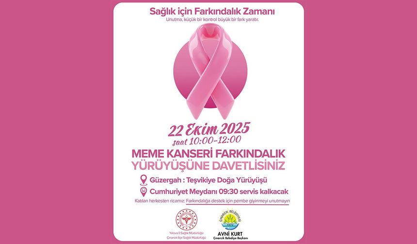 Çınarcık Belediyesi’nden Meme Kanseri Farkındalığına Destek: Teşvikiye’de Doğa Yürüyüşü