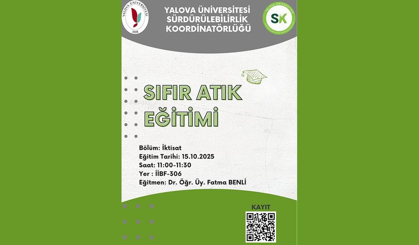 Yalova Üniversitesi’nde Atık Yönetimi Eğitimleri Düzenleniyor