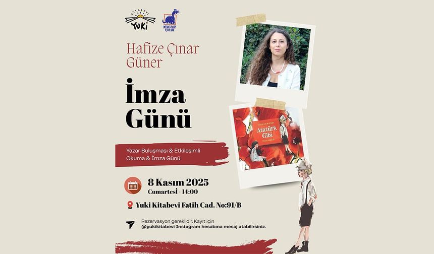 Hafize Çınar Güner Yuki’de Okurlarıyla Buluşuyor