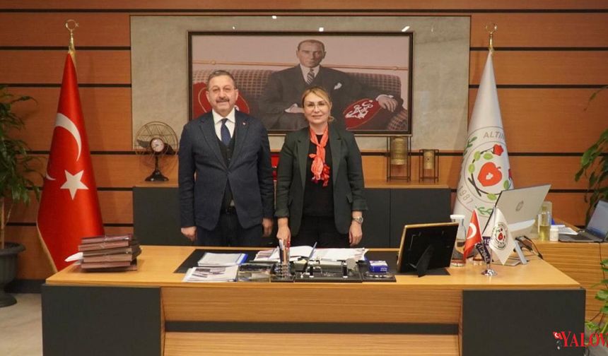 Müdür İlhan Aydın’dan Başkan Yasemin Fazlaca’ya Ziyaret