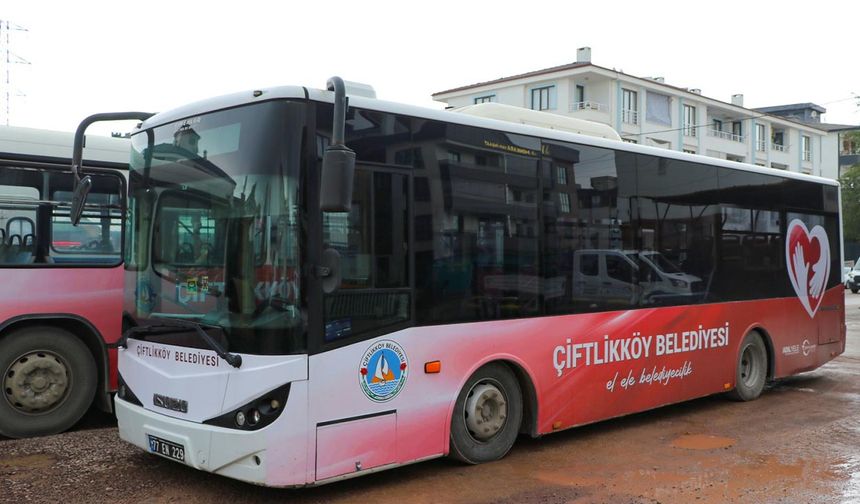 Çiftlikköy Belediye Otobüsleri Yeni Tasarımıyla Hizmete Girdi
