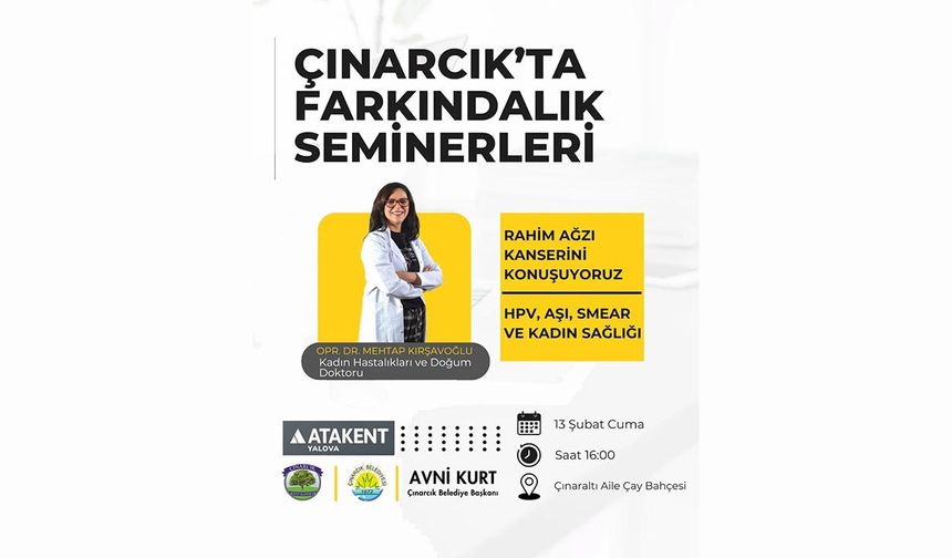 Kadınları Yakından İlgilendiren Konu Çınarcık’ta Ele Alınacak