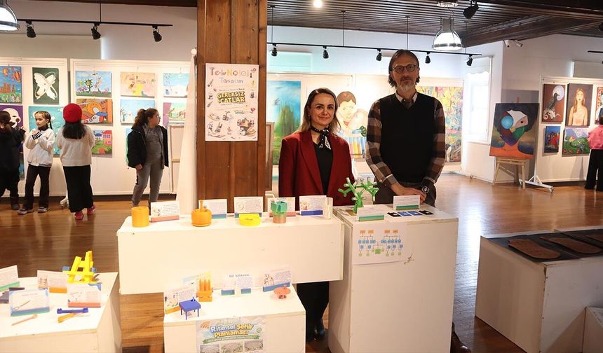 Atatürk BİLSEM Karma Resim Sergisi Açıldı