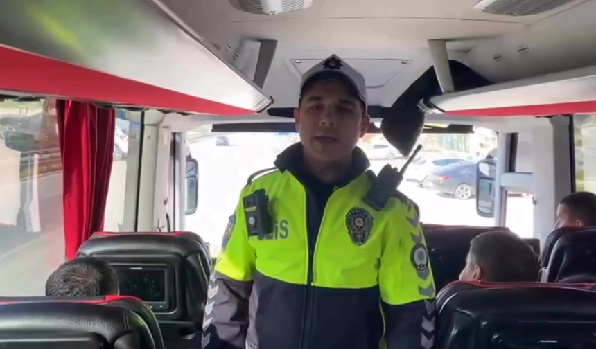 Yalova’da Bayram Mesaisi: Otobüs Yolcularına Emniyet Kemeri Uyarısı