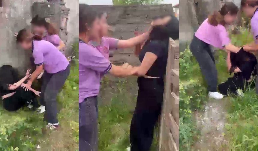 Üst Sınıftaki Kızlar Bir Olup, Alt Sınıftaki Bir Kıza Evire Çevire Dövdü