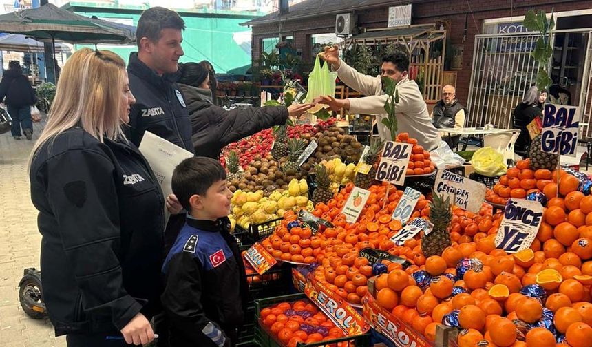 Minik Polis Çınar, Pazar Denetlemesine Katıldı