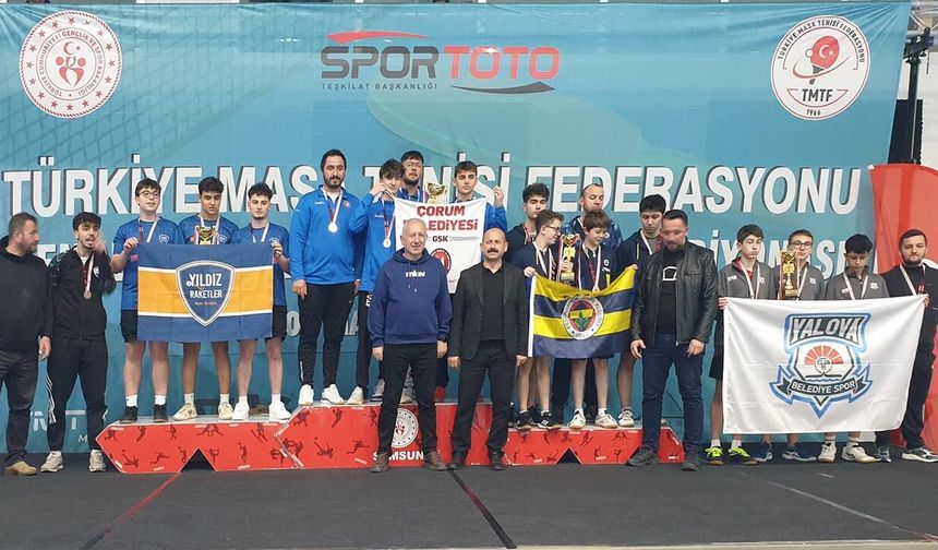 Yalova Belediyespor Masa Tenisi Takımı Türkiye 4.’Sü Oldu