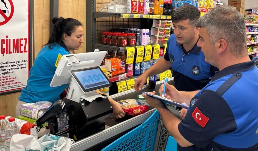 Termal Zabıtası Marketleri Denetledi