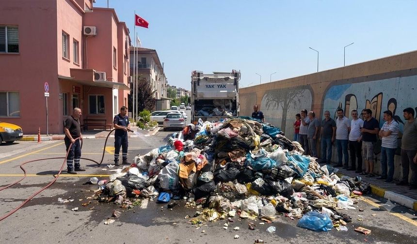 Yalova'da Sürücü, Yanan Çöp Kamyonunu İtfaiyeye Götürdü