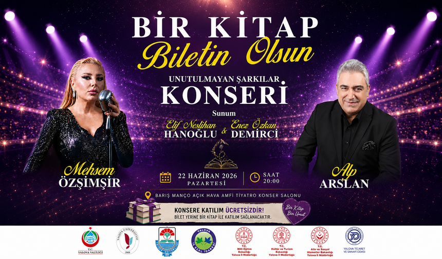 Bir Kitap Biletin Olsun Yalova Projesine Konser Desteği