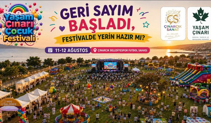Çınarcık'ta Yaşam Çınarı Çocuk Festivali İçin Geri Sayım Başladı