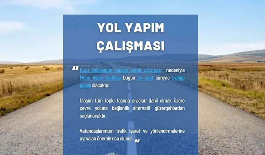 Çınarcık Metin Aslan Caddesi Trafiğe Kapandı