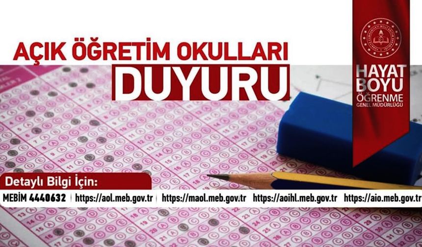 Açık Öğretim Okullarında Kayıt Süreci Başladı