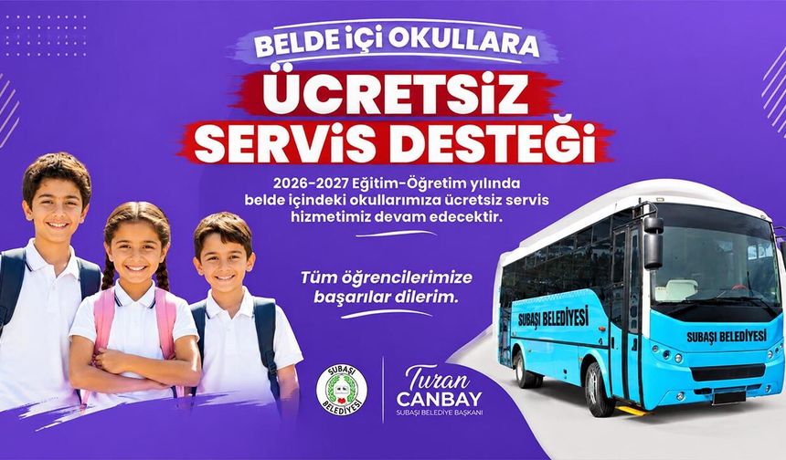 Yalova Subaşı Belediyesinden Öğrencilere Ücretsiz Servis Desteği