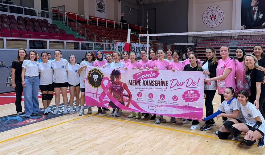Yalova Voleybol Spor Kulübü "Meme Kanseri Farkındalığına" Anlamlı Katkı
