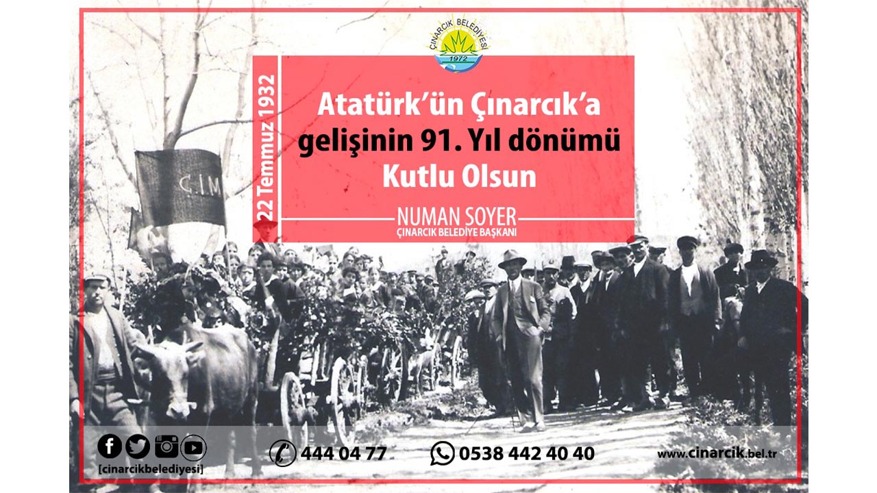 Başkan Soyer, ‘Atatürk’ün Çınarcık’a geliş yıl dönümü kutlu olsun’ (2)