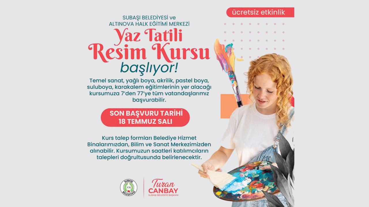 Subaşı'nda Resim Kursu Başlıyor