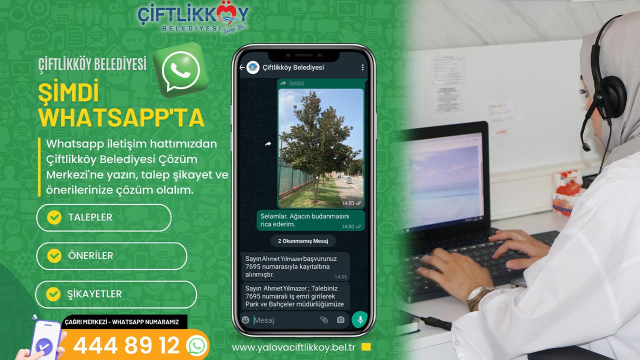 Çiftlikköy Belediyesi’nden Whatsapp Hizmet Hattı3