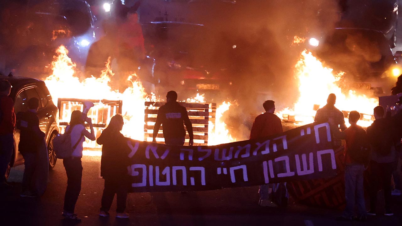 Israil Filistin Gazze Protesto Netanyahu (3)