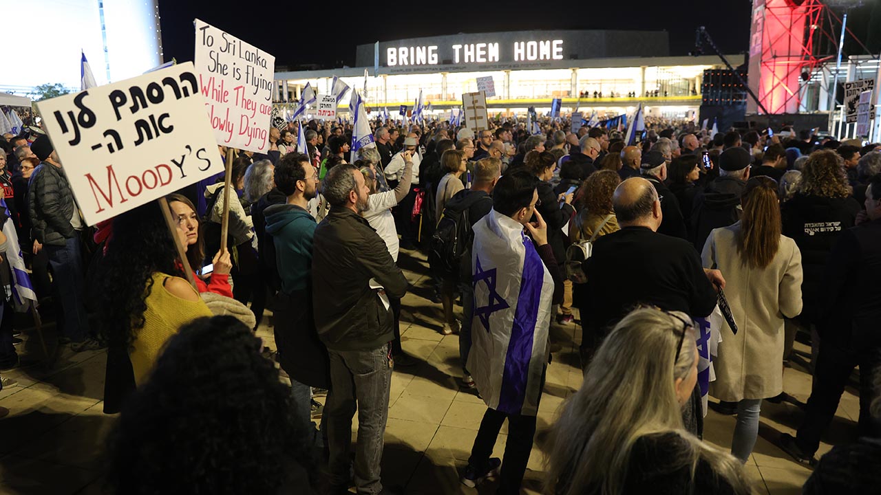 Israil Filistin Gazze Protesto Netanyahu (5)