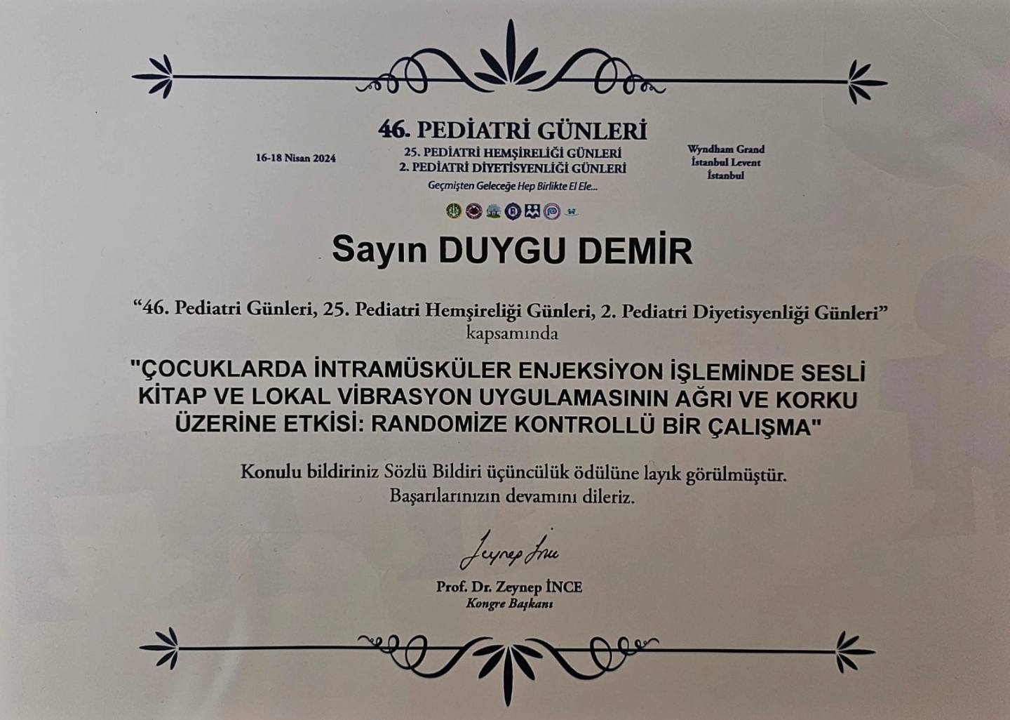 Yalova Istanbul Universite Ogretim Uye Hemsirelik Gunleri Calisma Odul (1)