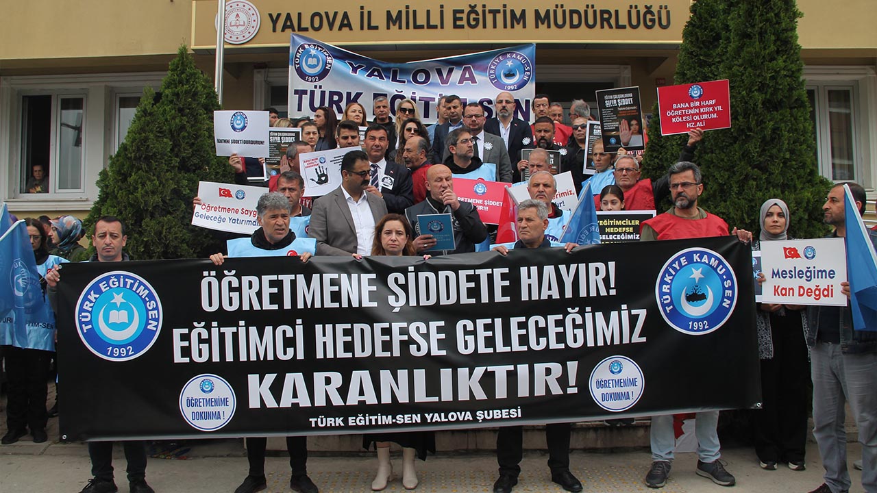 Yalova Turk Egitim Sen Ogretmen Siddet Aciklama Protesto (4)