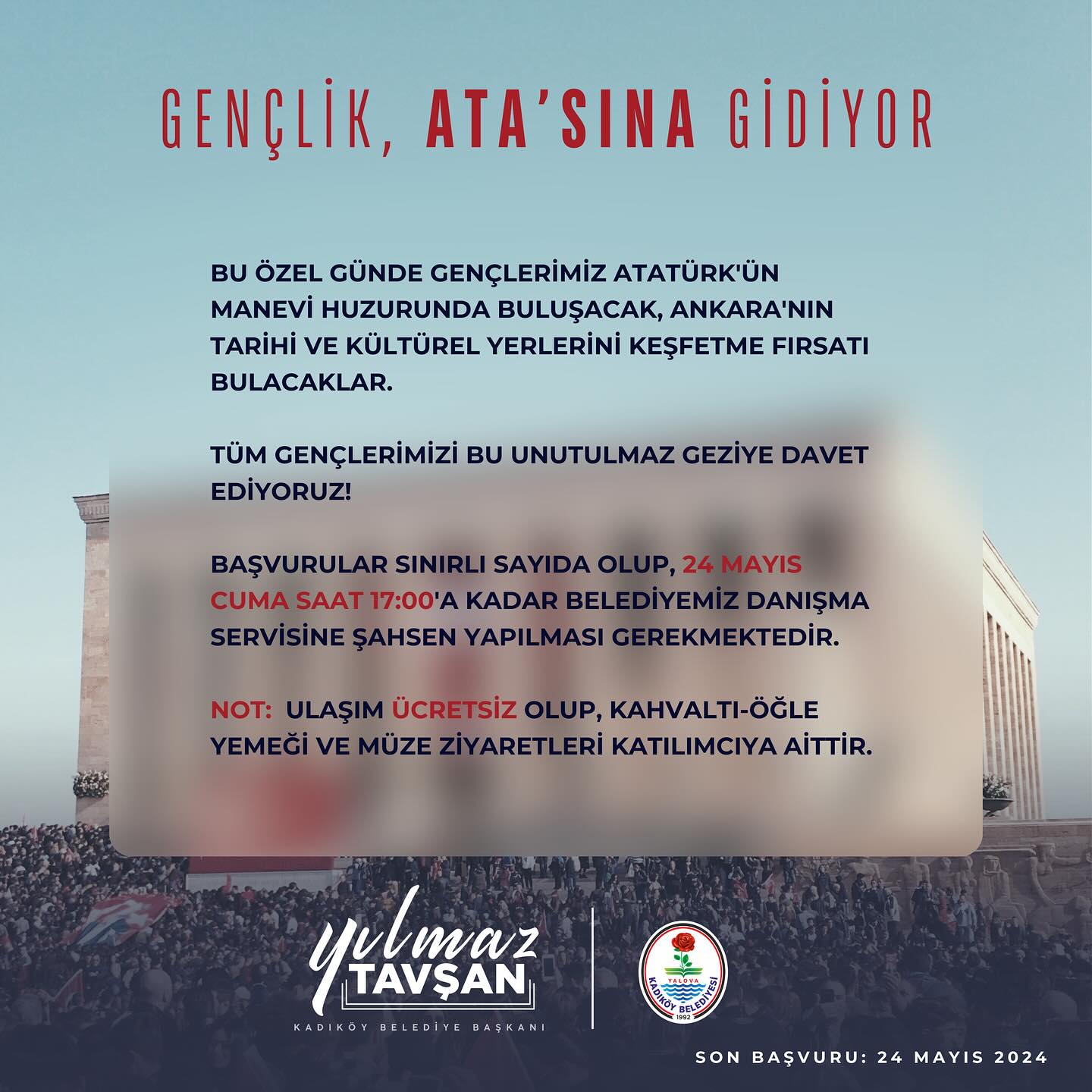 Yalova Kadikoy Ankara Belediye Gezi Anitkabir Gencler (2)