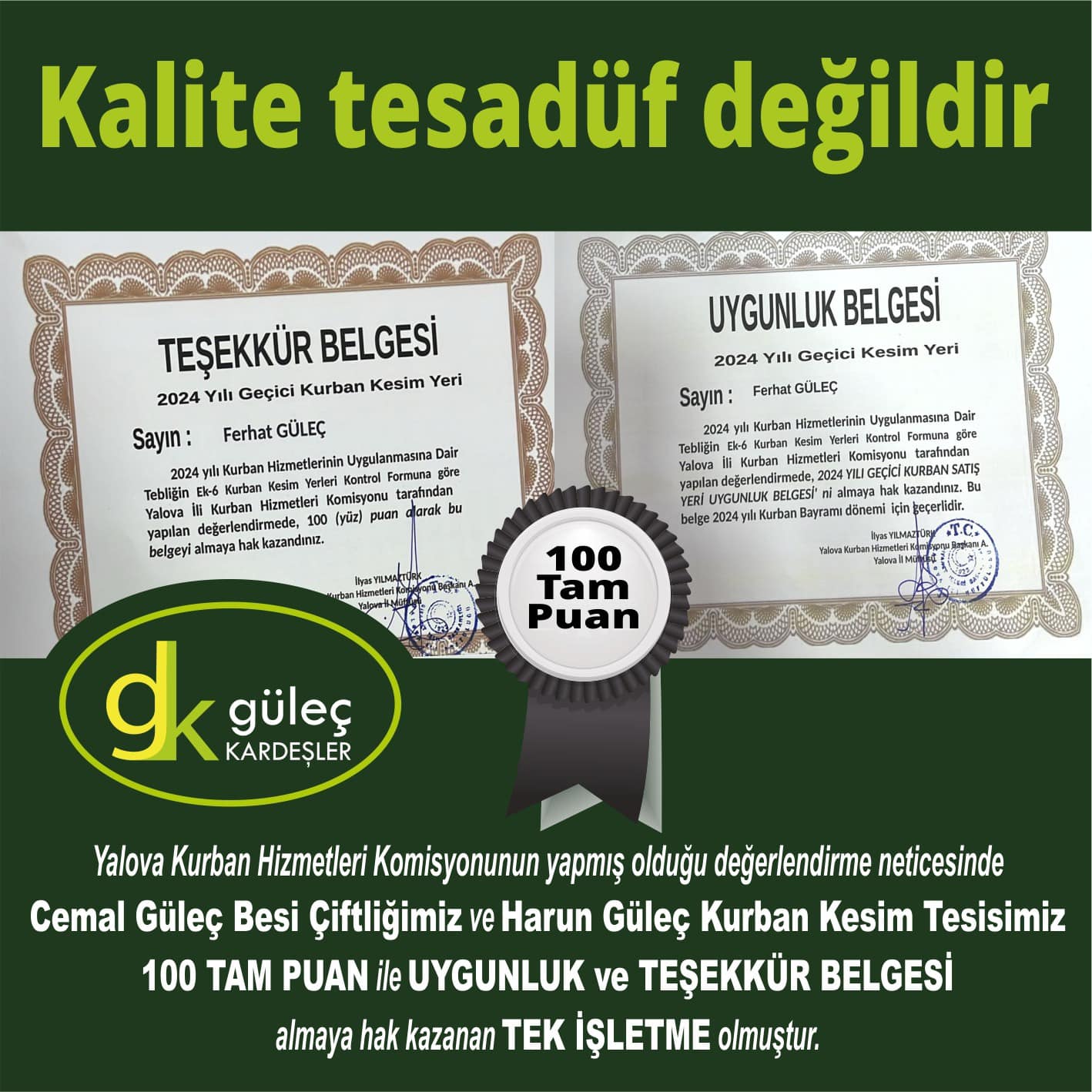 Yalova Gulec Kardesler Tam Puan Kalite Zirve (3)