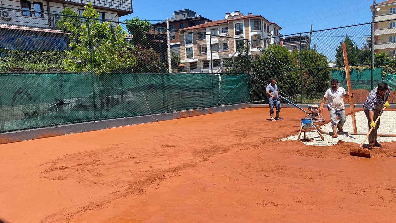 Yalova Tenis Kulubu Toprak Kort Acilis