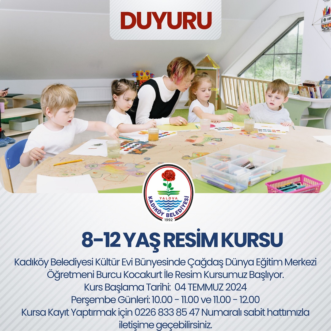 Yalova Kadikoy Belediye Resim Kurs Yaz Tatil