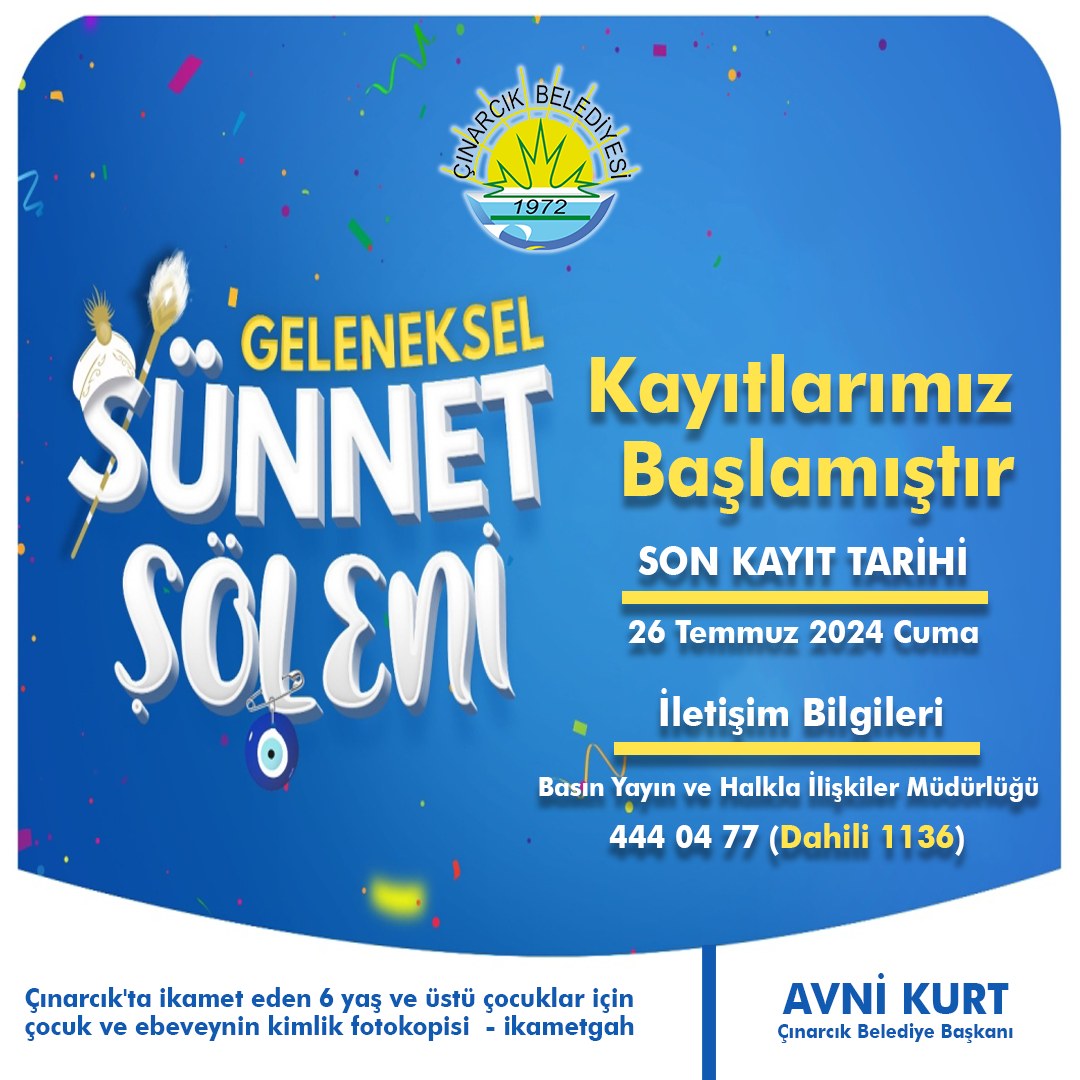 Yalova Cinarcik Belediye Toplu Sunnet